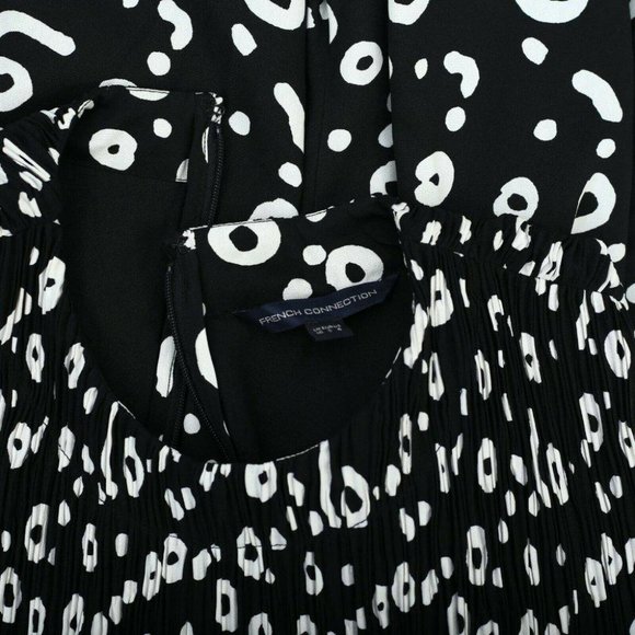 French Connection Doe Crepe Playsuit Dress Smocked Romper S US 6 - Picture 9 of 9